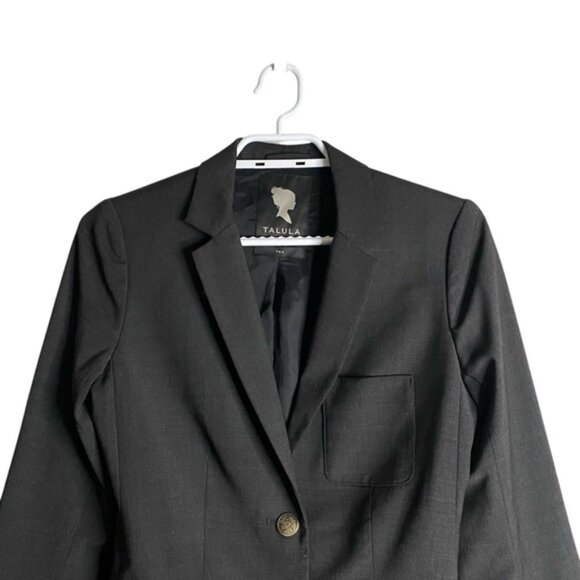 Aritzia x Talula Women's Gray Exeter Single Breasted Notch Lapel Blazer - Picture 3 of 12